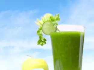 refreshing kale tonic , a blend of kale and cucumber.